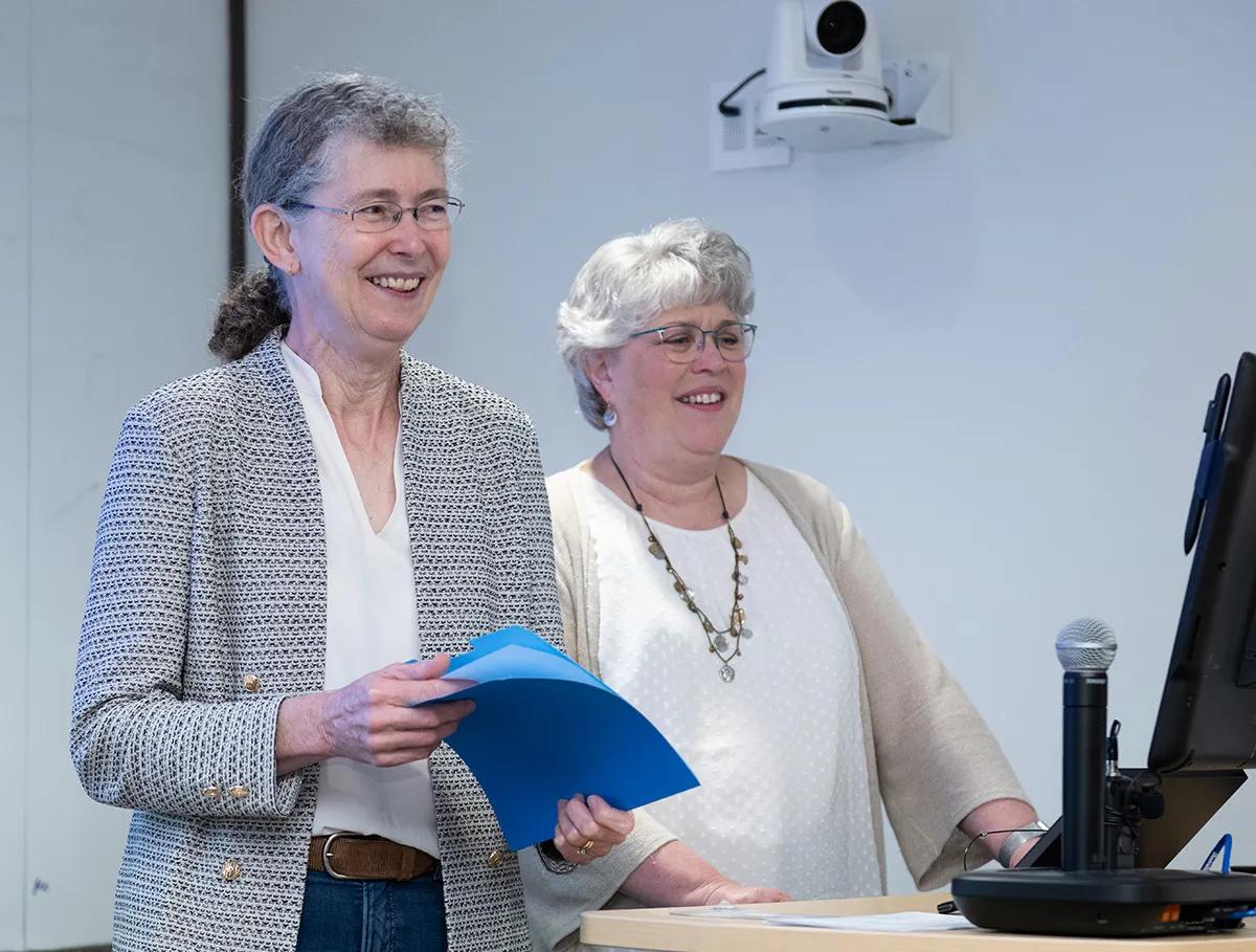 Phyllis Hanson and Beth Moore