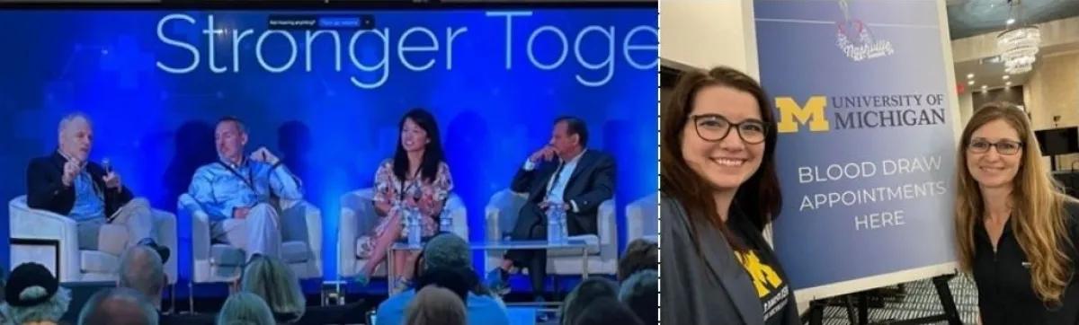 ALK Initiative team members Stacy Fry, Mary Horn, Habib Serhan, LiWei Bao, and Dr. Sofia Merajver travel out to the ALK Positive Summit in Nashville, TN, to host an unprecedented in-field research blood collection