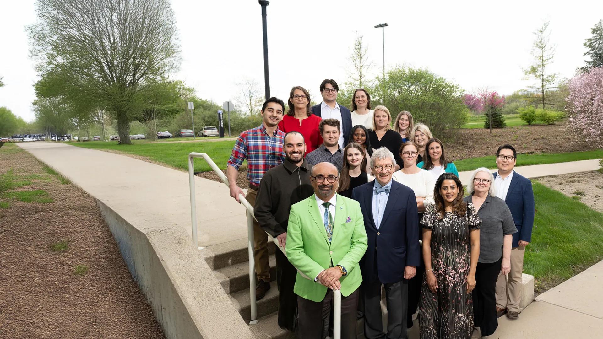 group photo outside