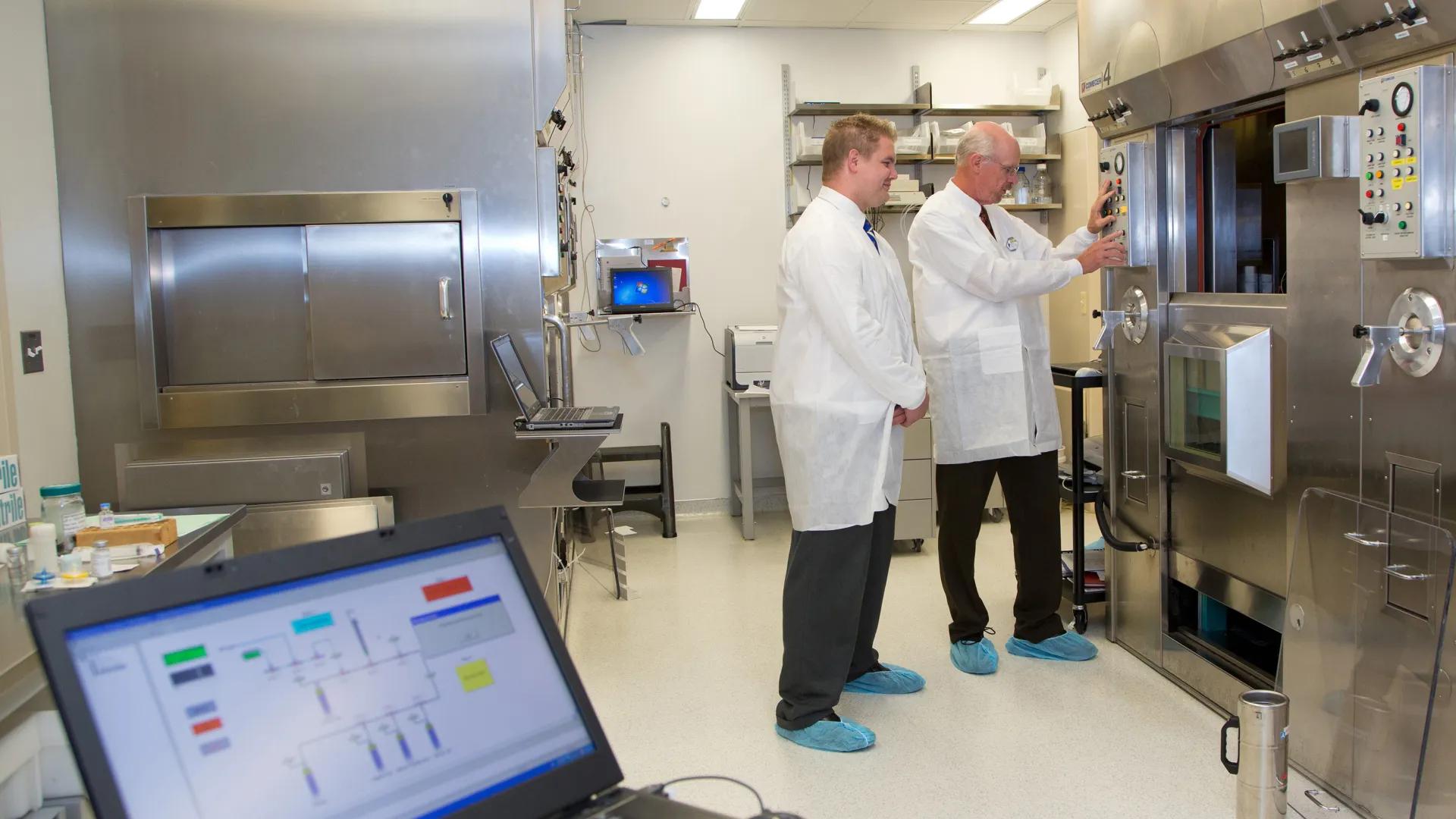 researchers working in a lab