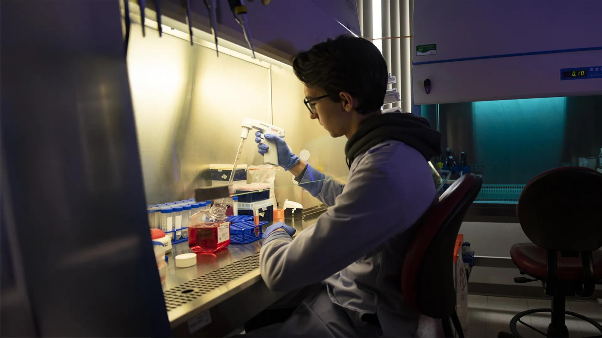 man working in research lab
