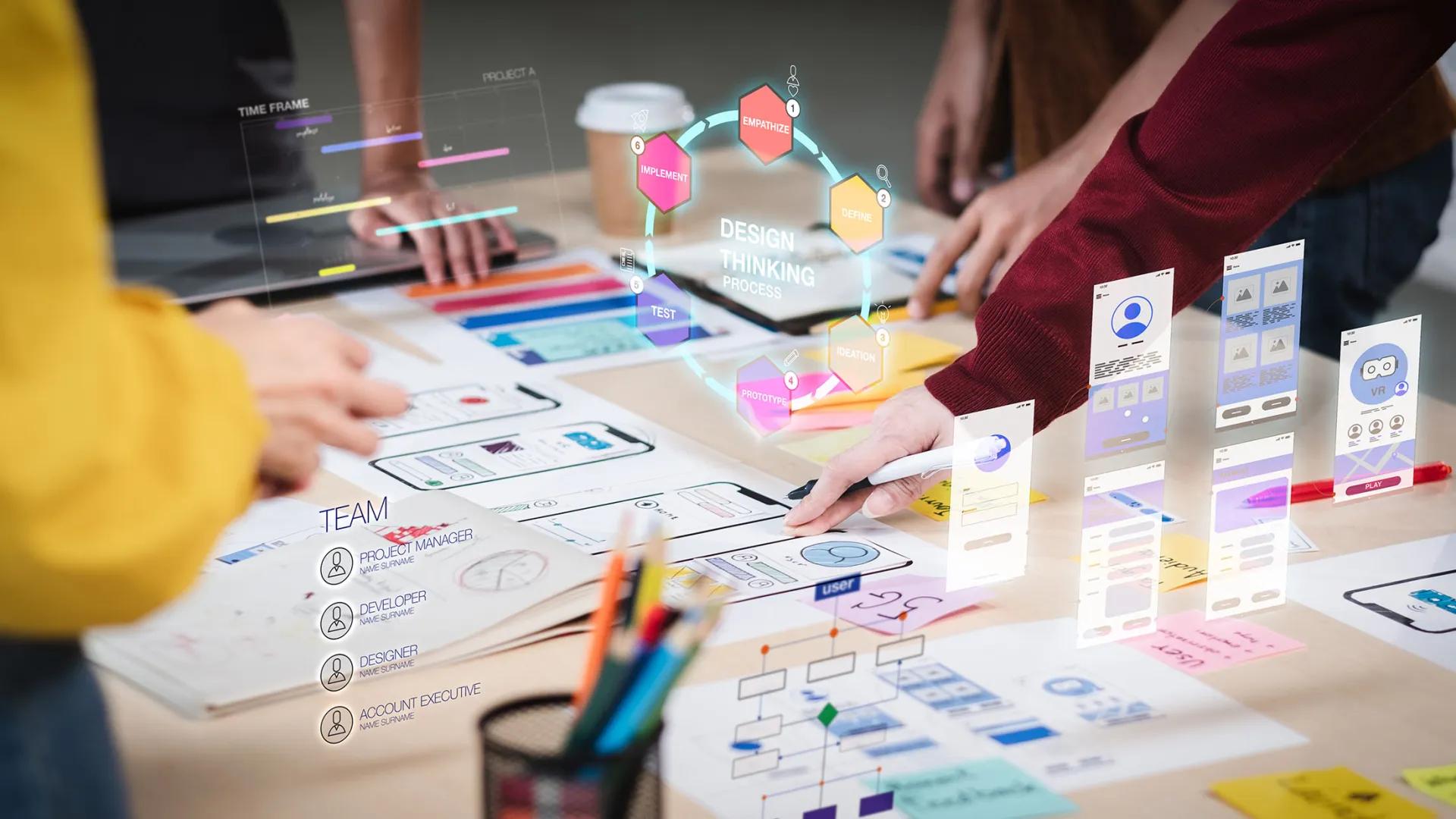 design and development process infographic