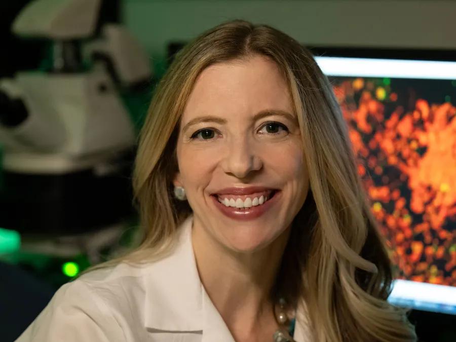 Dr. Abigail Fahim in the lab