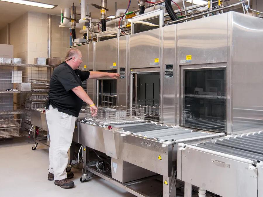 man working in NCRC facilities