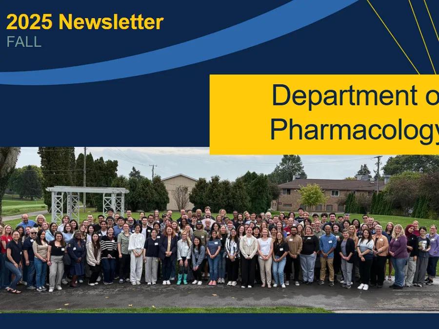 Pharmacology Fall 2025 newsletter cover snapshot