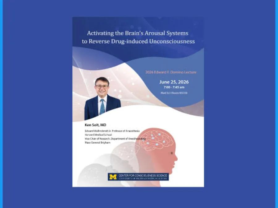 Ken Solt MD to speak at annual Domino Lecture