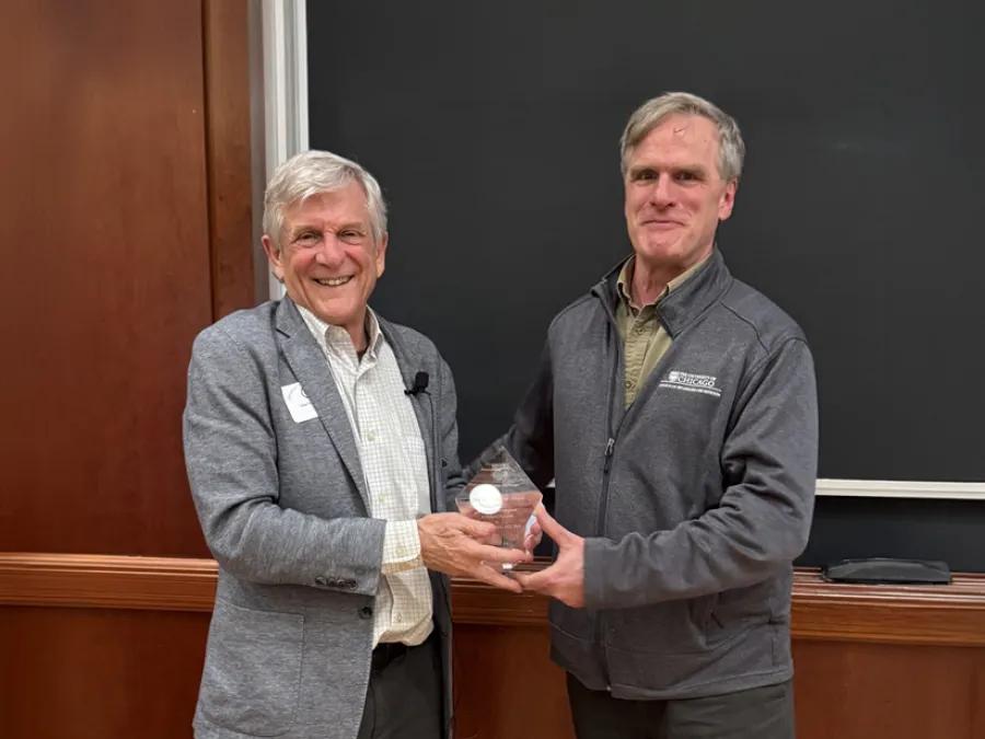Dr. Charles F. Burant receives the Steiner award at Northwestern University