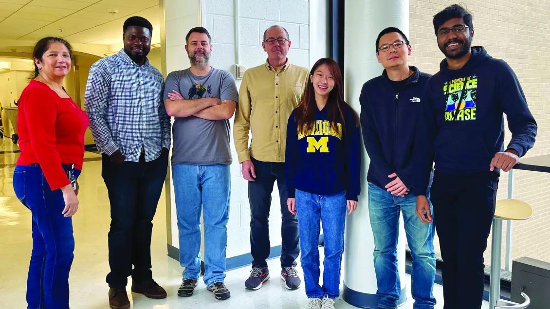group of students and faculty of the philip king lab