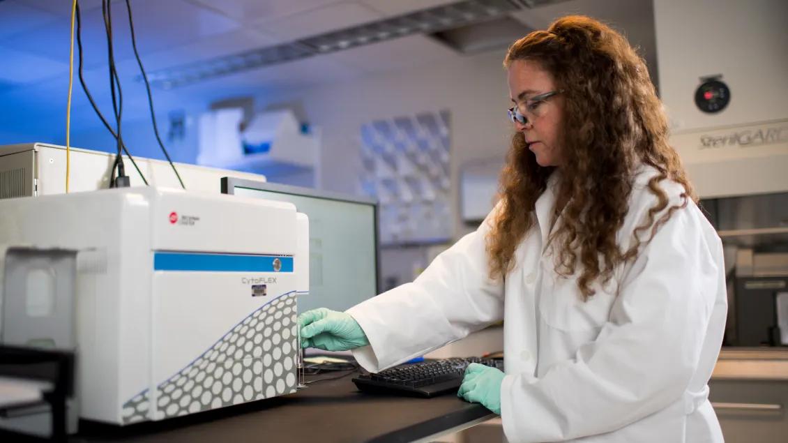 Scientist in the Flow Cytometry lab