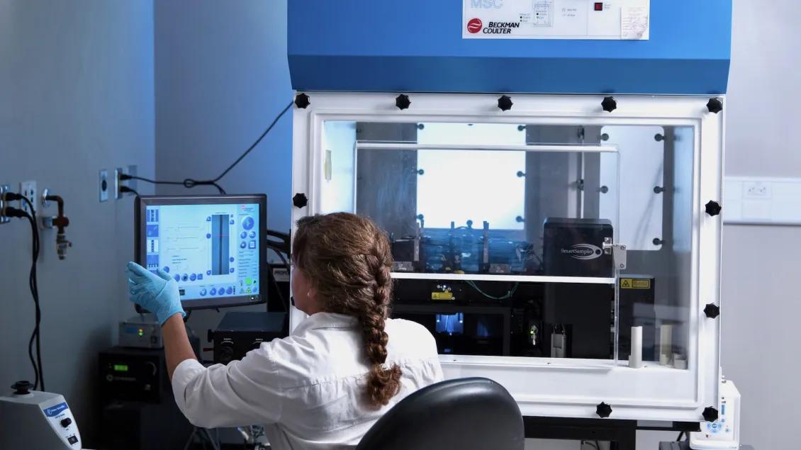 Scientist in the Flow Cytometry lab