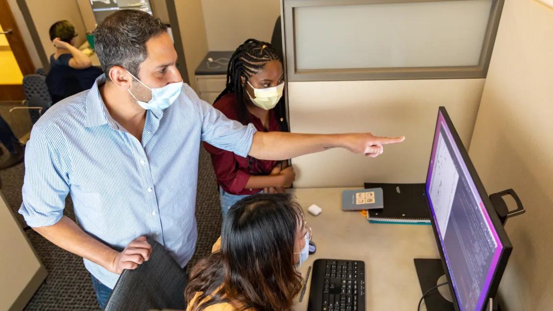 Dr. Snitkin with members of his team