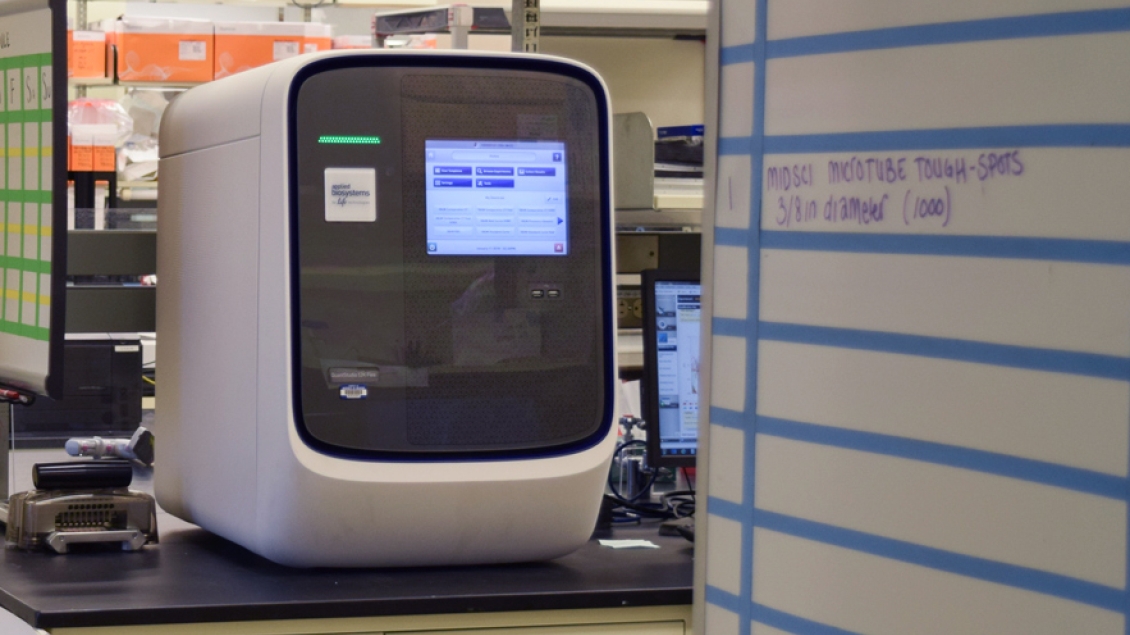 close up of Real-time PCR equipment