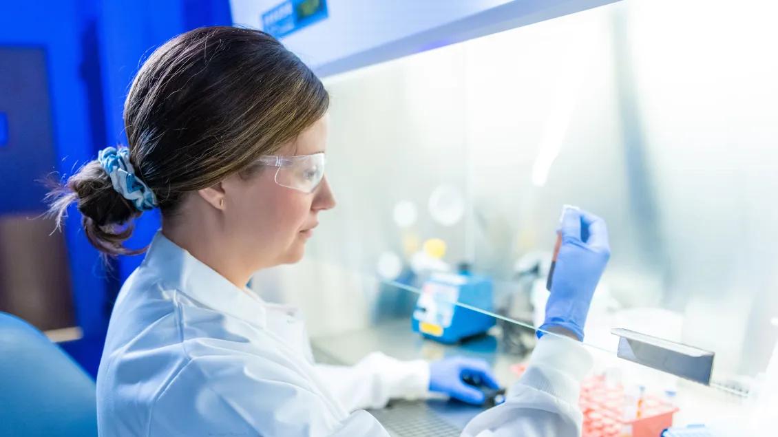 a female scientist working in a lab