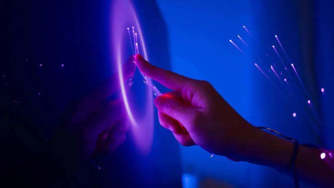 Pointer Finger Touching Large Touchscreen