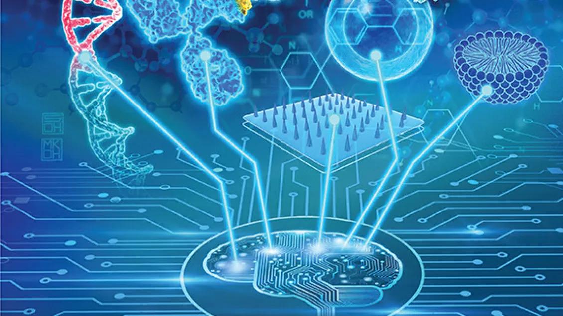 Scientific journal cover art 