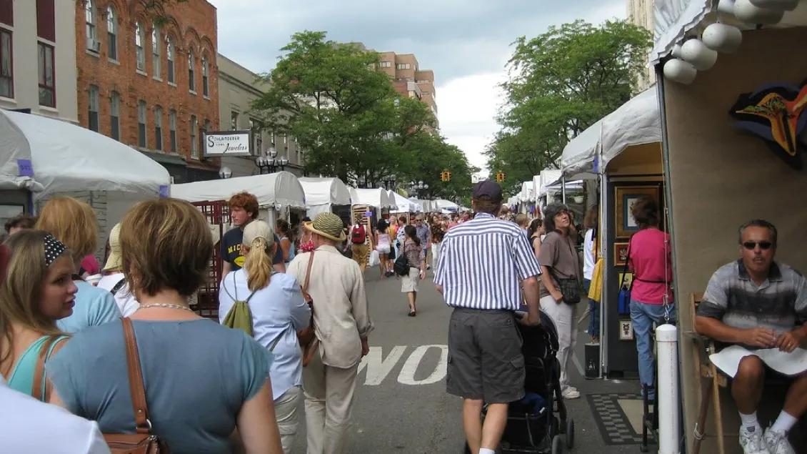 crowd at large outdoor event