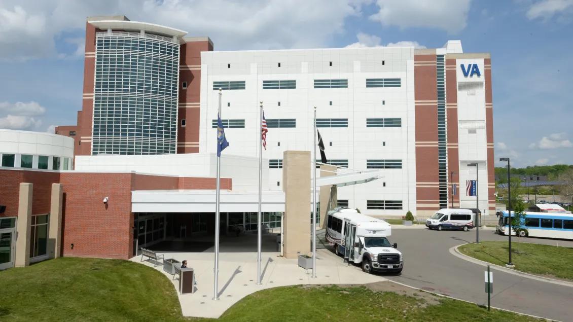 Image of the VA hospital building in Ann Arbor, MI