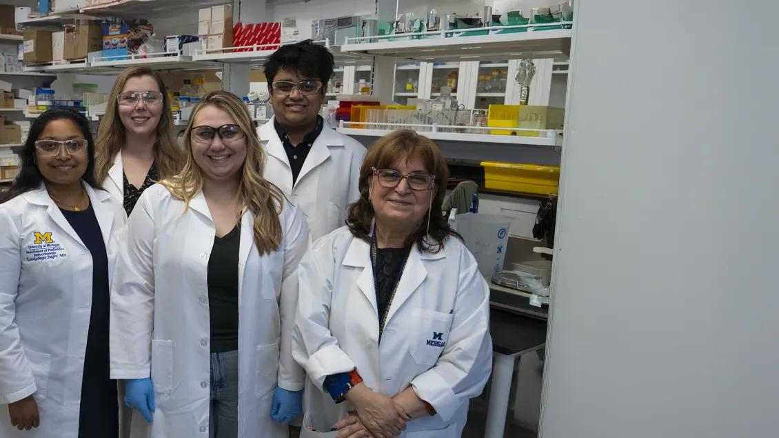 group photo take in a research lab