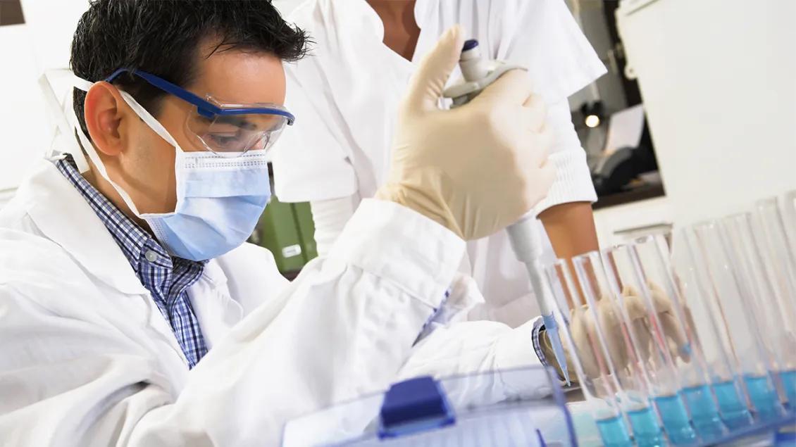 researcher working in a lab