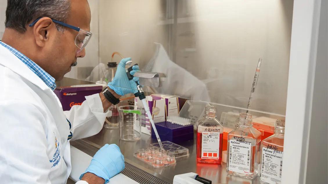 researcher working in a lab