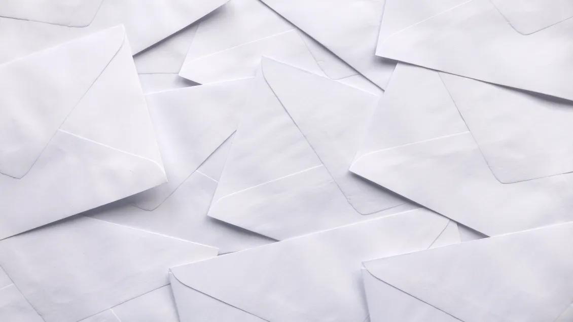 a pile of envelopes 