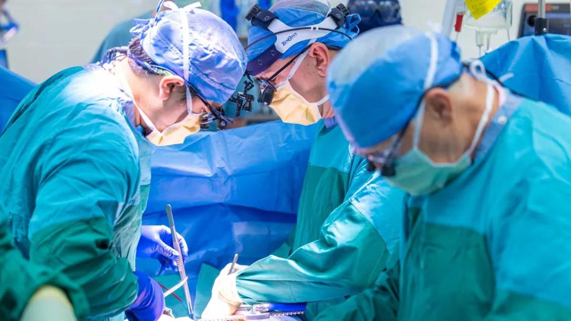 Cardiac surgeons working in the Operating Room 
