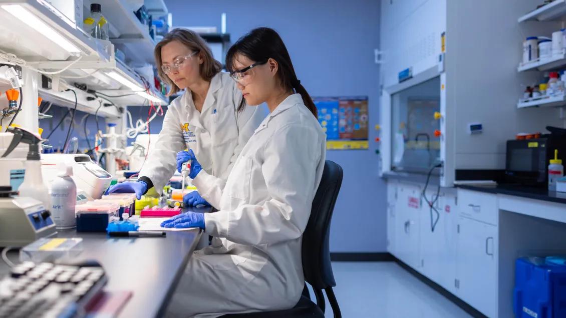 Dr. Michelle Kahlenberg in the lab