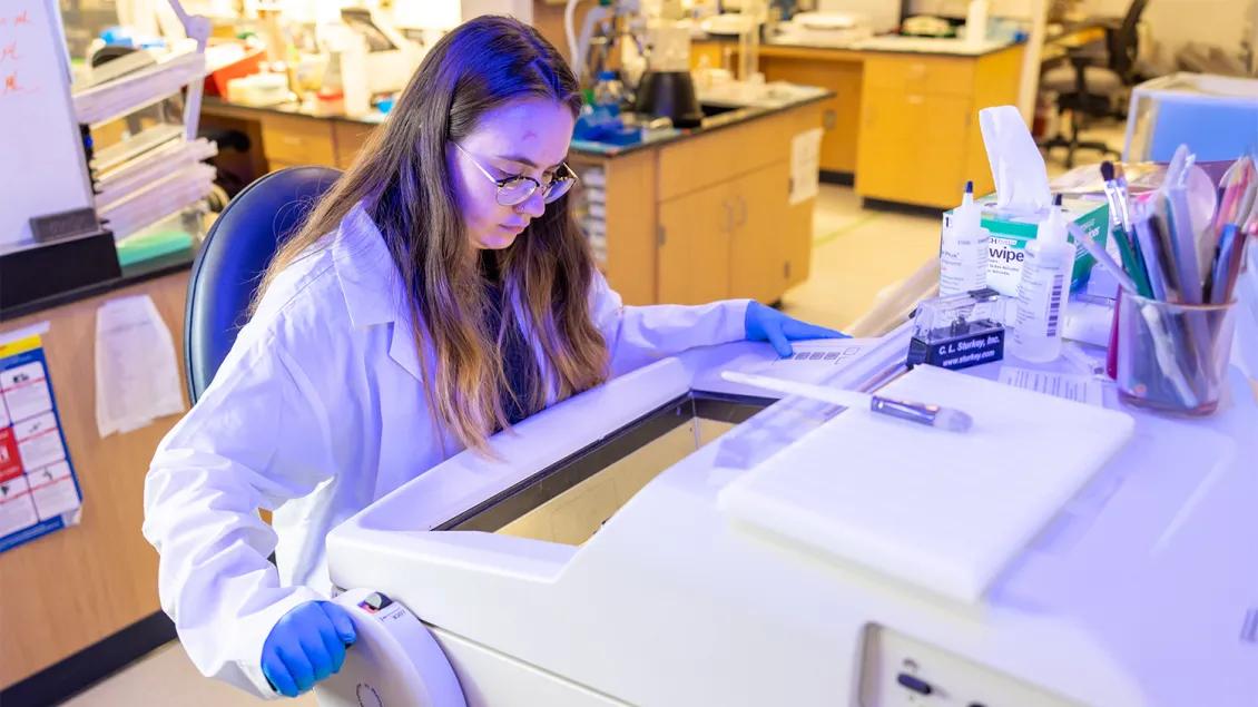researcher working in a lab
