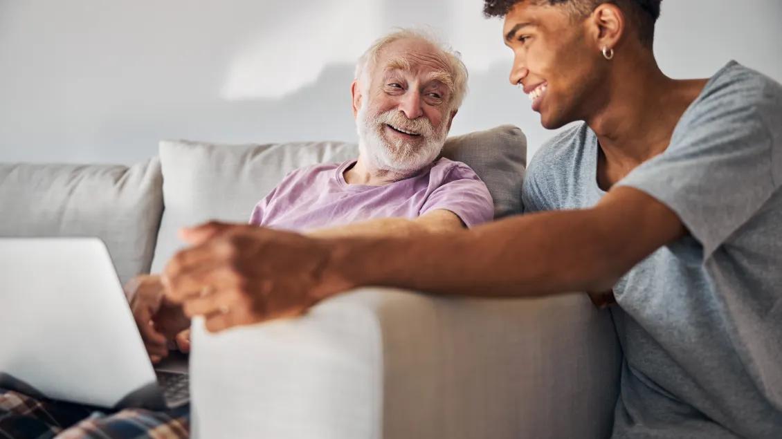 CODA Older Gentleman With Young Adult 