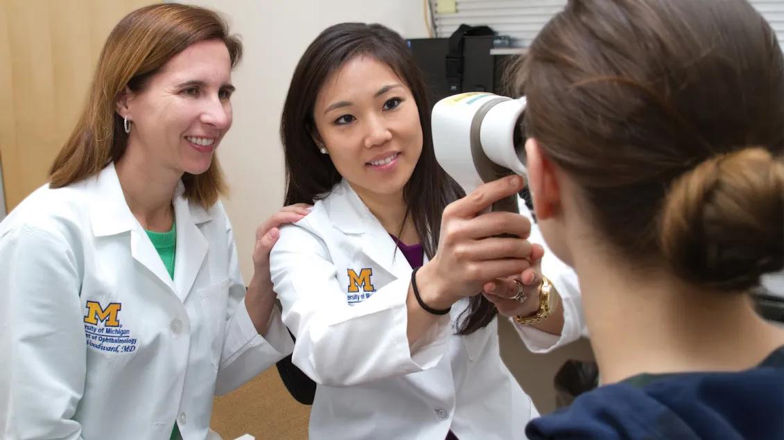 Dr. Woodward training a mentee
