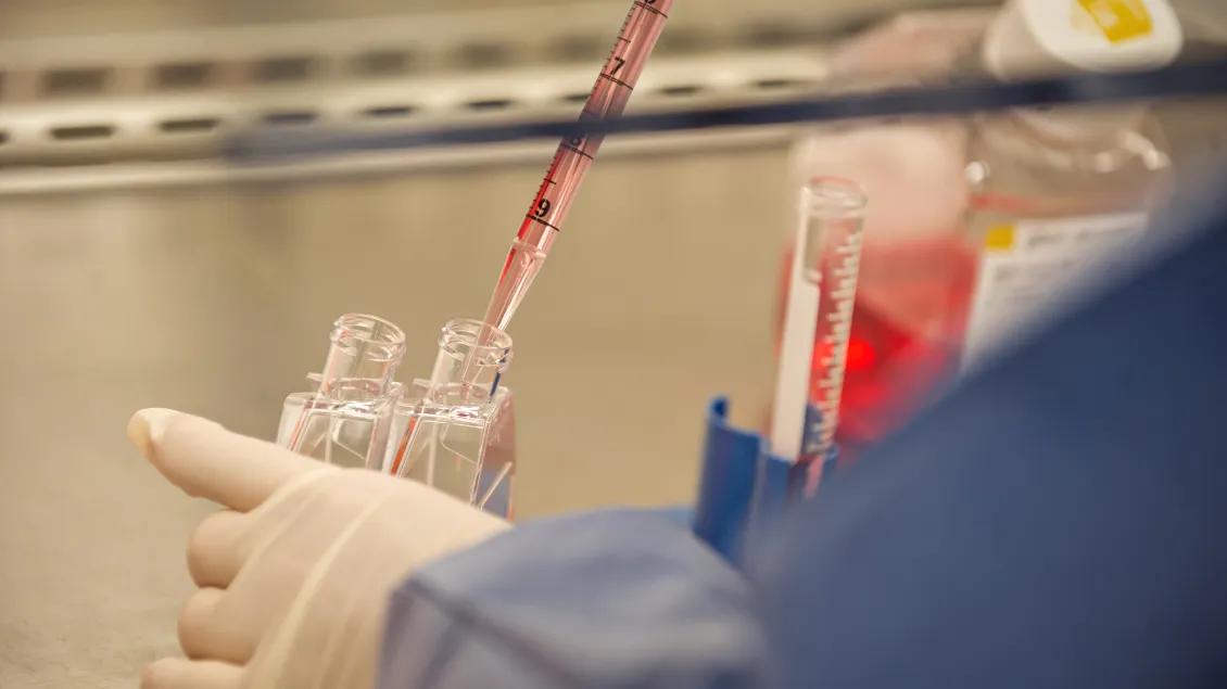 close-up of lab equipment
