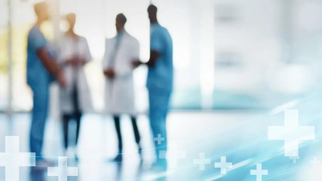 distant image of medical professionals
