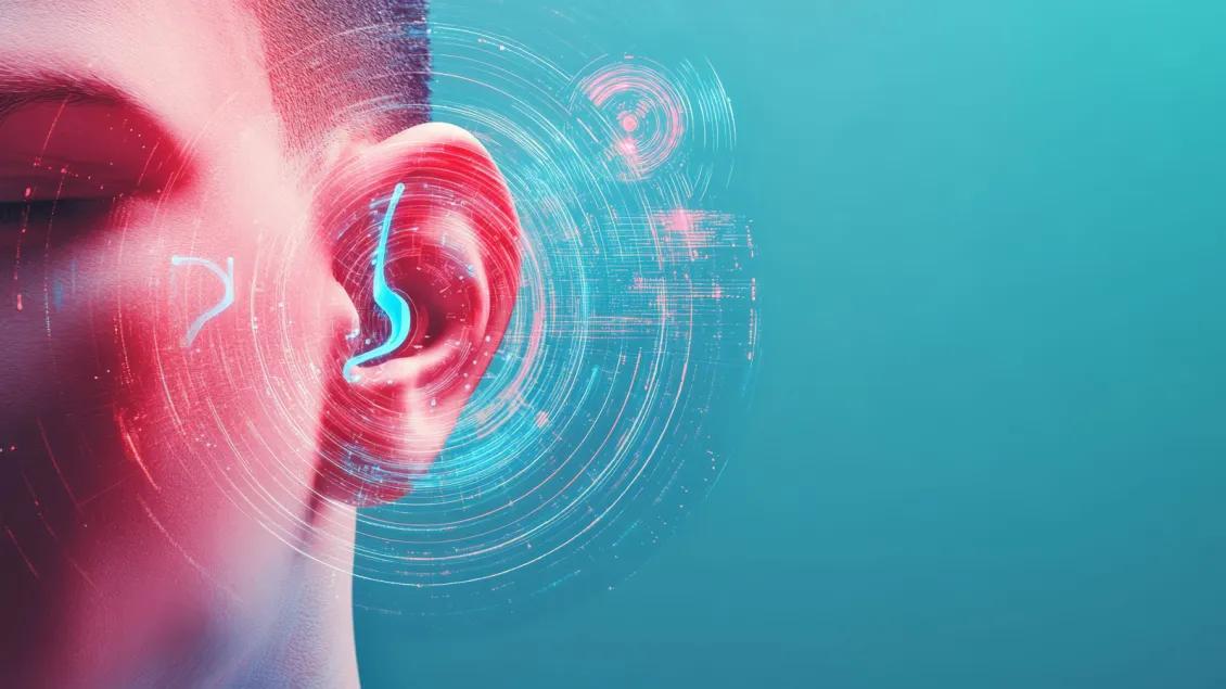  interface analyzing sound waves entering a patient's ear