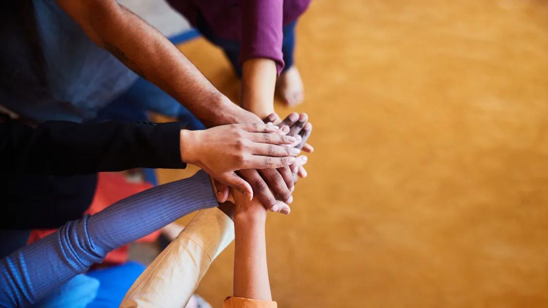 Hands joined in a circle
