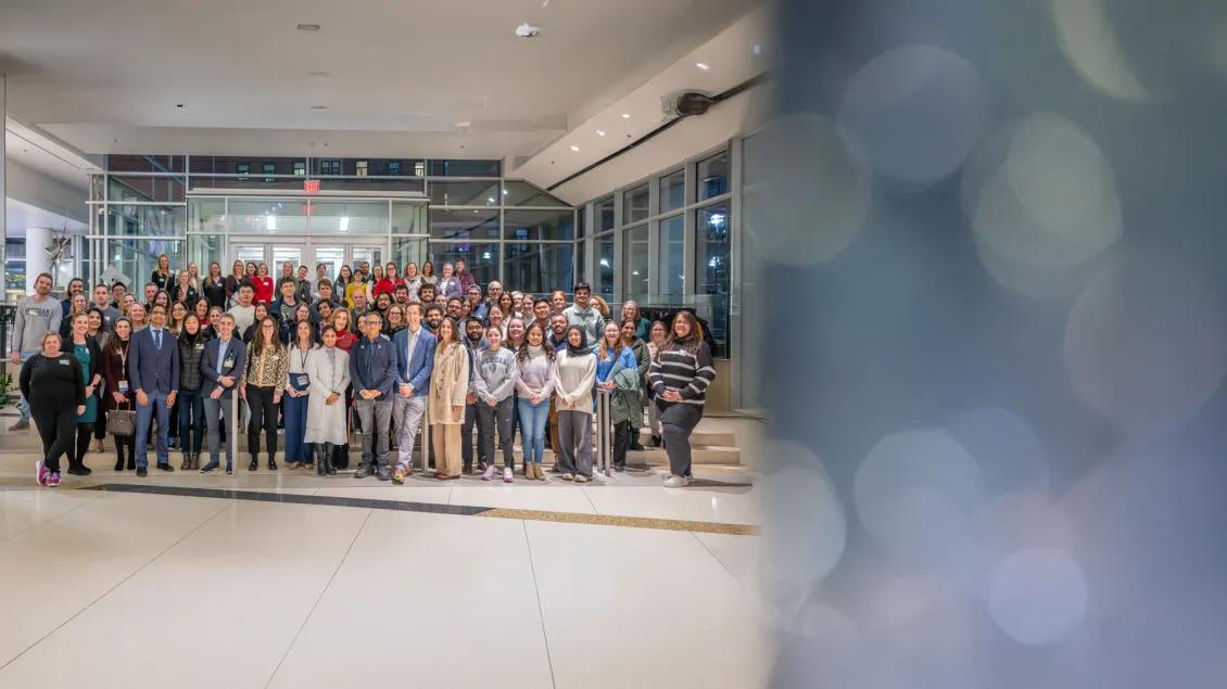 Pediatric Brain Tumor Team Group shot at holiday party