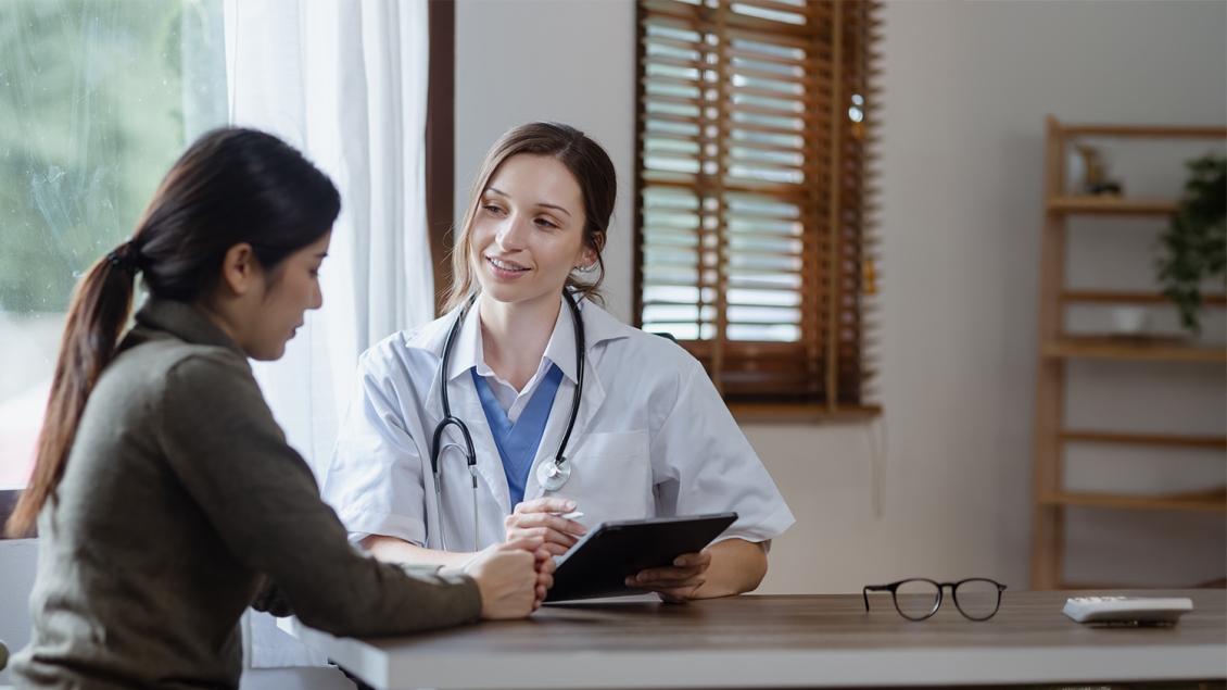 doctor and patient talking