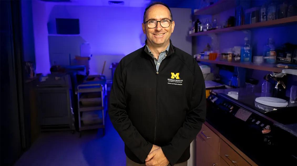 Marco Cassone research professor in lab