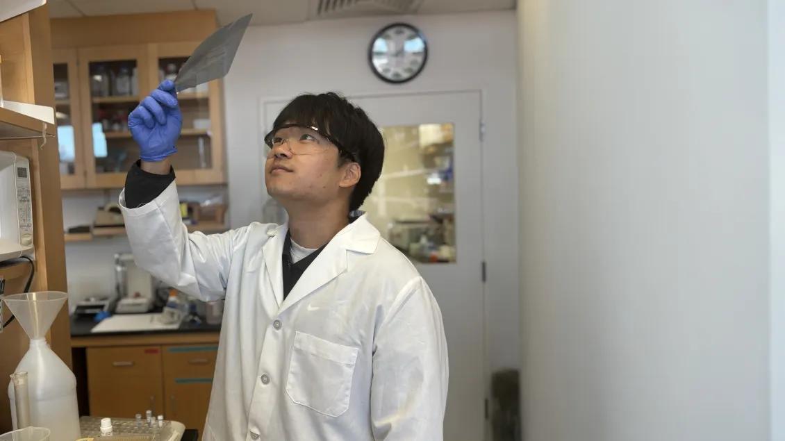 young man working in a lab
