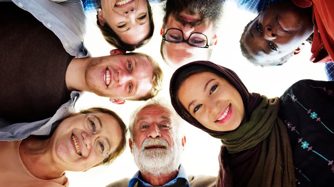 Group of men and women of all ages and ethnicities
