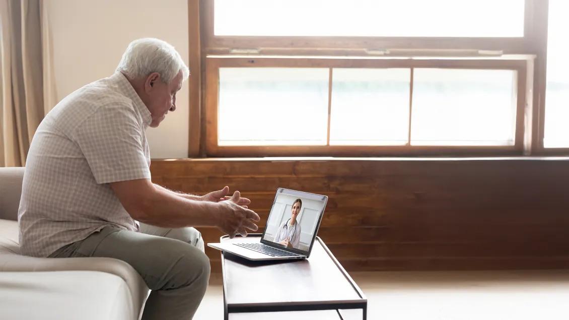 patient on a telehealth call