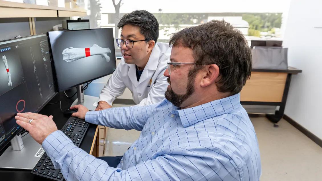 researchers working in a lab