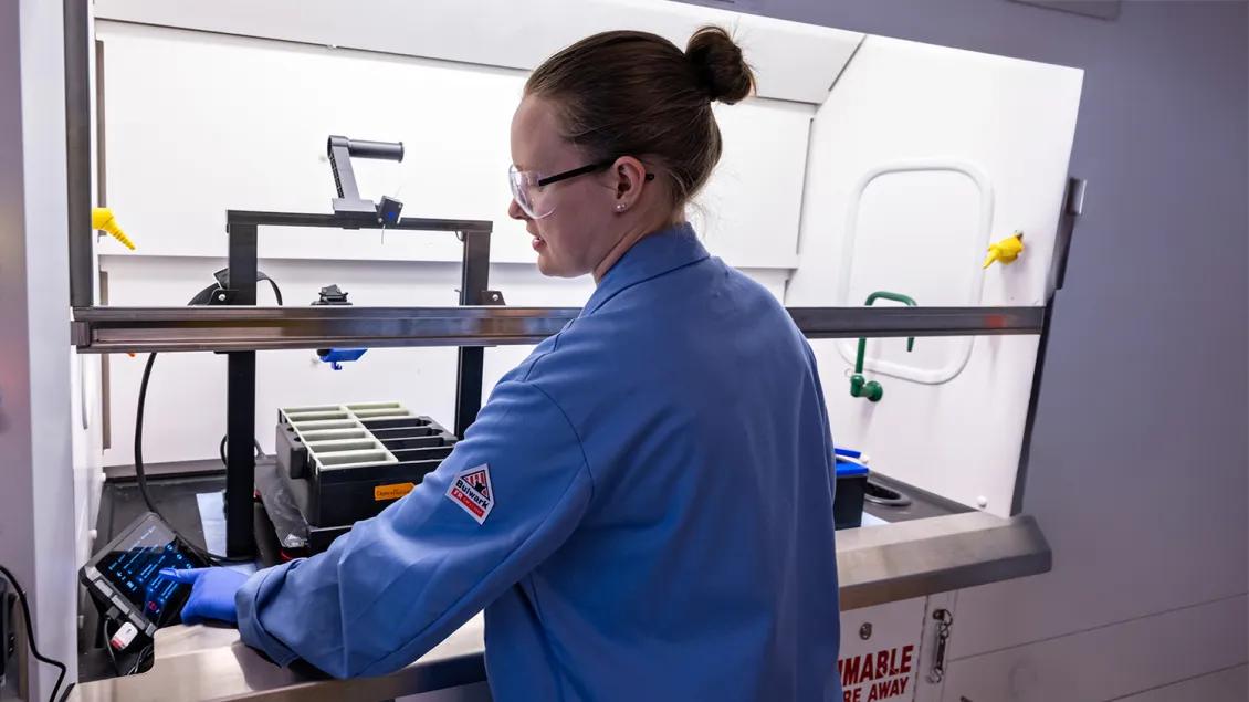 researcher working in a lab