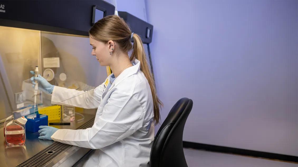 researcher working in the lab