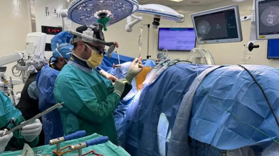 Neurosurgery team in the operating room