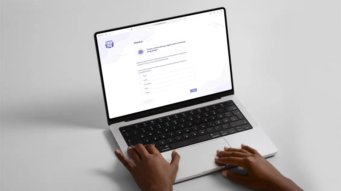 close-up of the CHCR Authoring Platform on a laptop