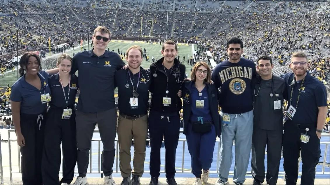 Residents standing in the Big House