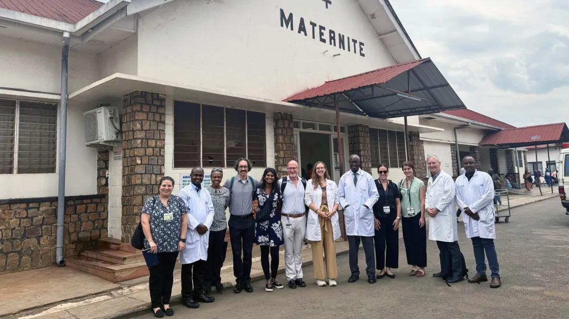UM Department of OBGYN Team in Rwanda with OBGYN partners at a Site Visit 