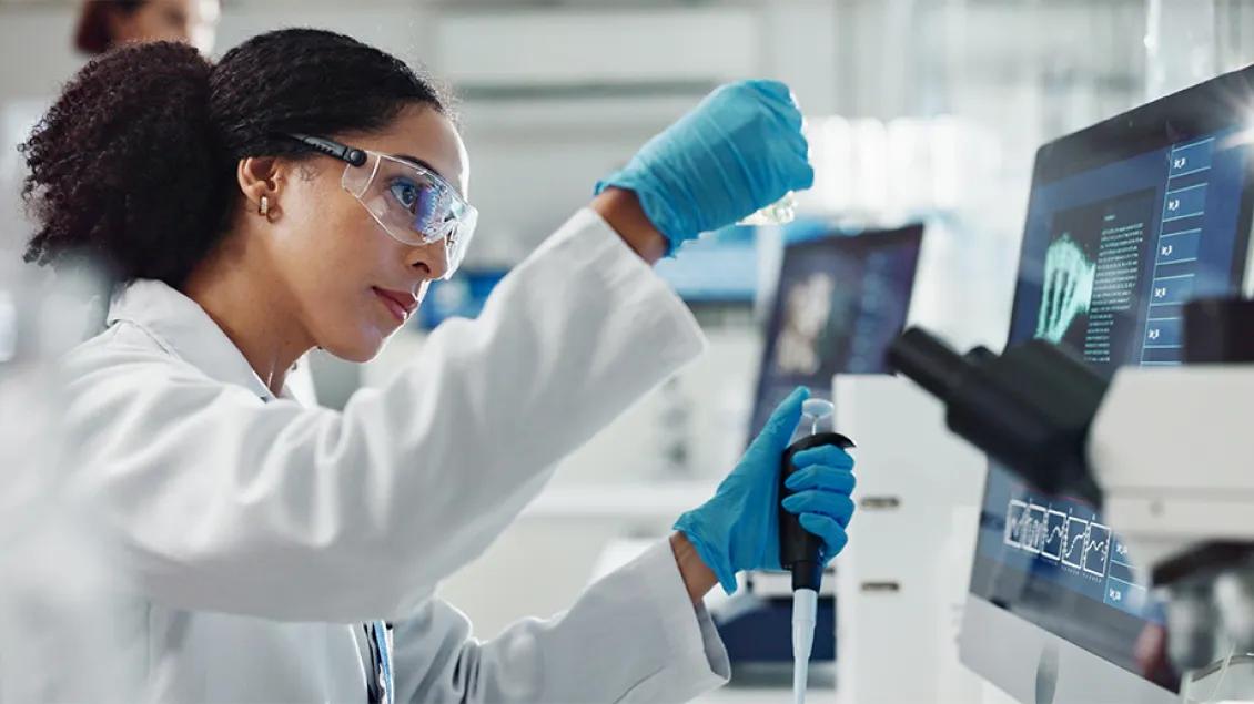 researcher working in a lab