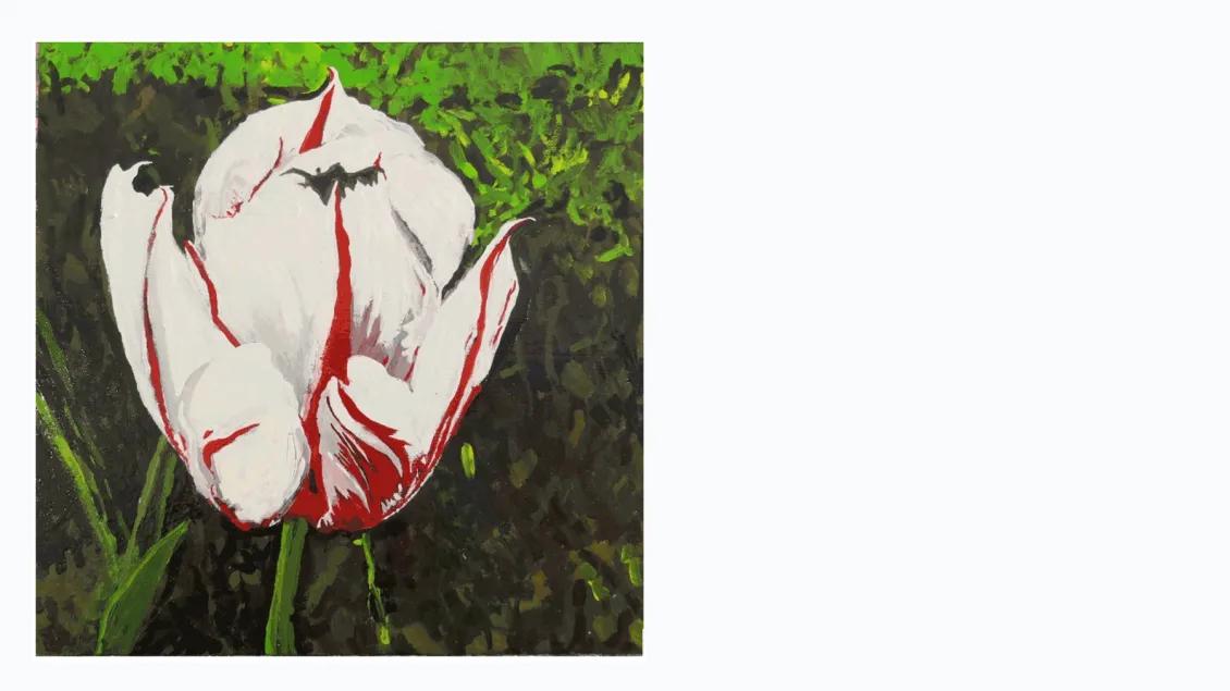 Untitled, 2026    size 12" by 12"  oil based enamel on canvas board