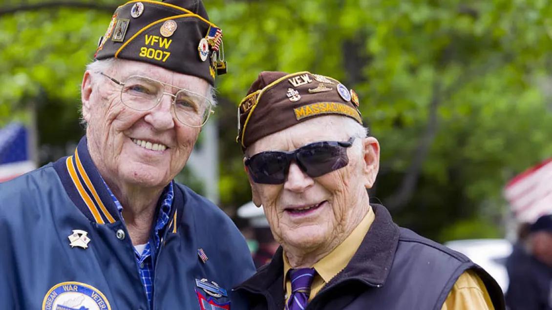 Photo of two veterans smiling